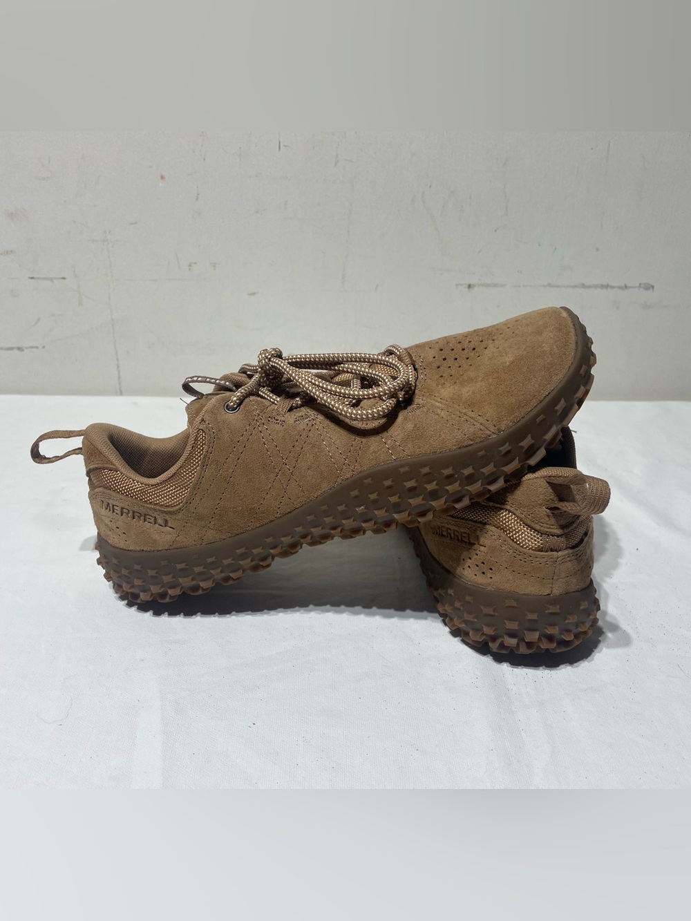Merrell Wrapt Barefoot Shoes Mens 8.5 Tobacco Suede Zero Drop J036015 NEW